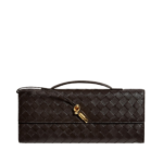 Khaite Women's Andiamo Clutch in Fondant - Brown Clutch Bags - The Lotus Tote Bag - Shop at Luxury Shoes 