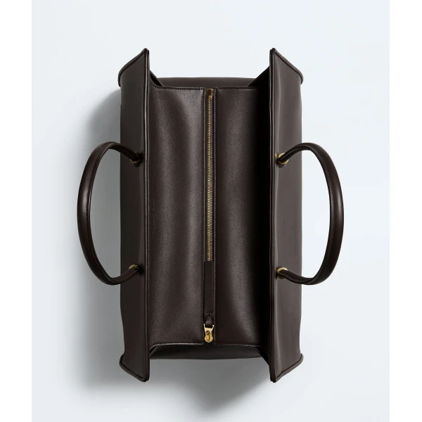 Khaite Women's Large Barbara Tote in Espresso - Brown Totes & Top-Handle Bags - The Lotus Tote Bag - Shop at Luxury Shoes 