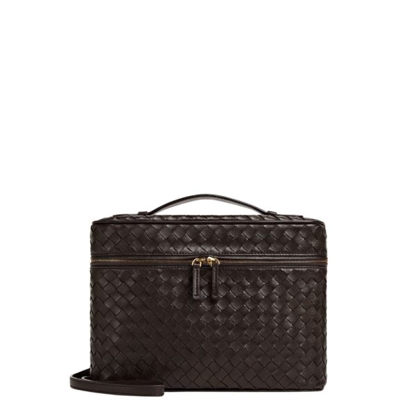 Khaite Women's Soft Vanity in Fondant - Brown Clutch Bags - The Lotus Tote Bag - Shop at Luxury Shoes 