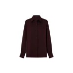 Camilla and Marc Ground Satin Long Sleeve Shirt - Tops - Luxury Ready-to-Wear at Luxury Shoes 