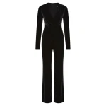 Carla-Zampatti-Black-Velvet-Tuck-Front-Jumpsuit50537_nobg Carla Zampatti Jumpsuit