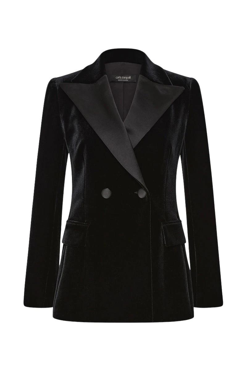 Carla-Zampatti-Black-Velvet-Tuxedo-Jacket74471_nobg Carla Zampatti Jackets