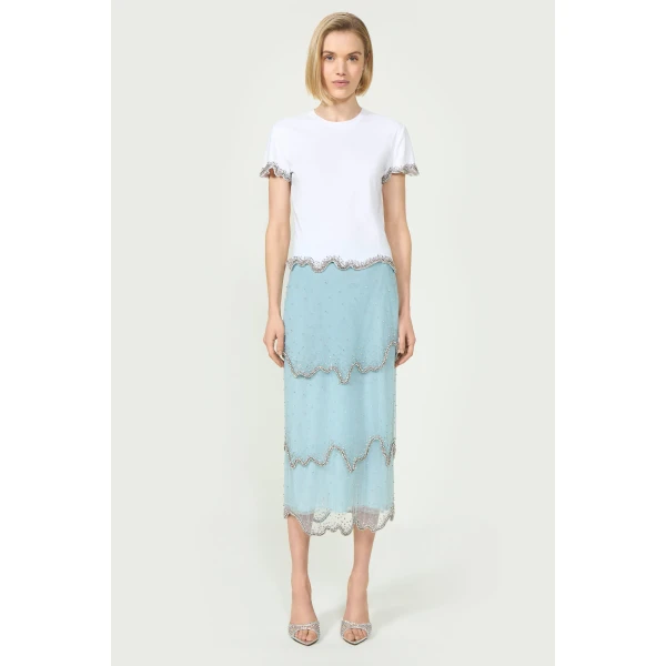 Costarellos Skirts - Romantic Greek Lace - Shop at Luxury Shoes 
