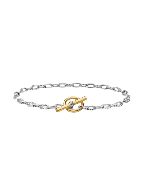 David Yurman DY Madison® Toggle Chain Bracelet in Sterling Silver with 18K Yellow Gold