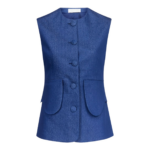 Destree Blue Denim Button-Front Vest - Destree - Graphic Parisian Fashion - Shop at Luxury Shoes 