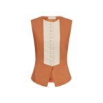 Destree Camel Sleeveless Top - Destree - Graphic Parisian Fashion - Shop at Luxury Shoes 