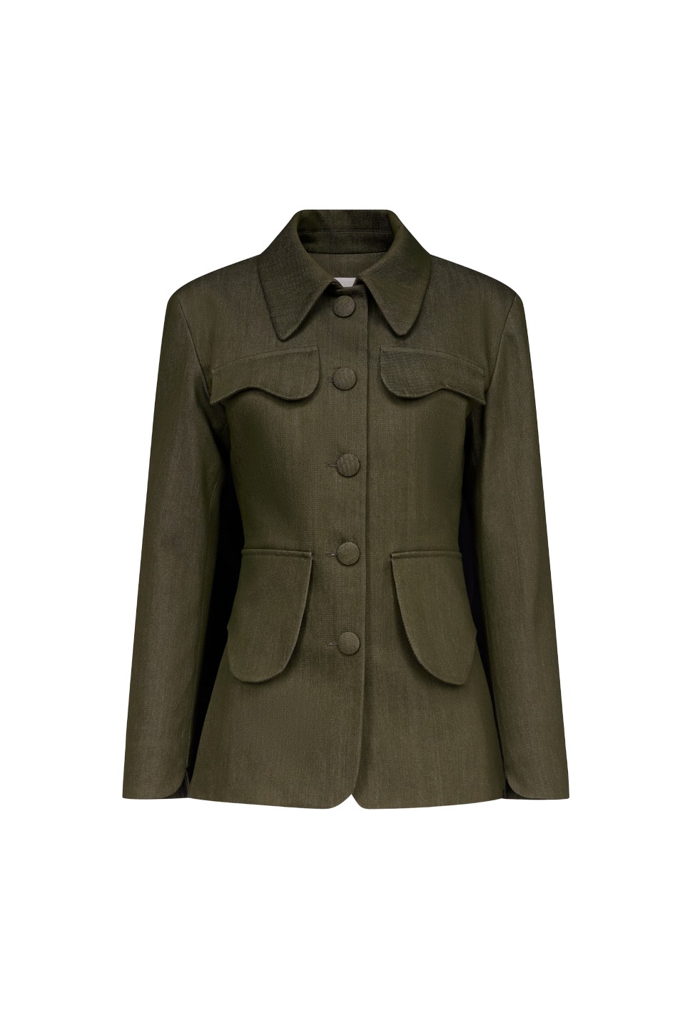 Destree-Denim-Khaki-Utility-Button-Front-Jacket89449_nobg Destree Denim Khaki Utility Button-Front Jacket - Destree - Graphic Parisian Fashion - Shop at Luxury Shoes