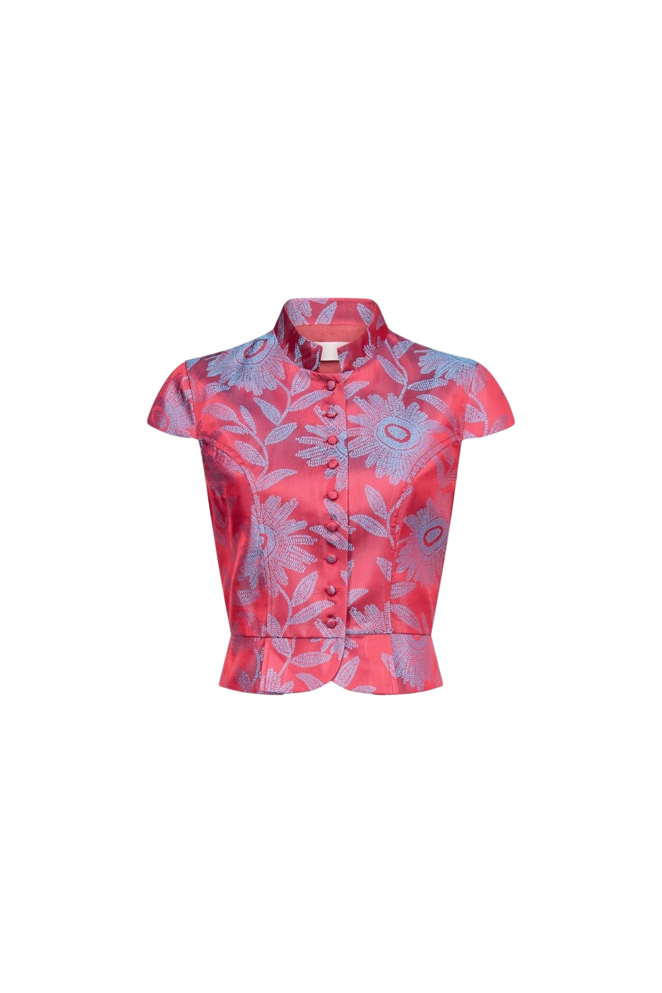 Destree-Jacquard-Satin-Sleeveless-Summer-Top97798_nobg Destree Jacquard Satin Sleeveless Summer Top - Destree - Graphic Parisian Fashion - Shop at Luxury Shoes
