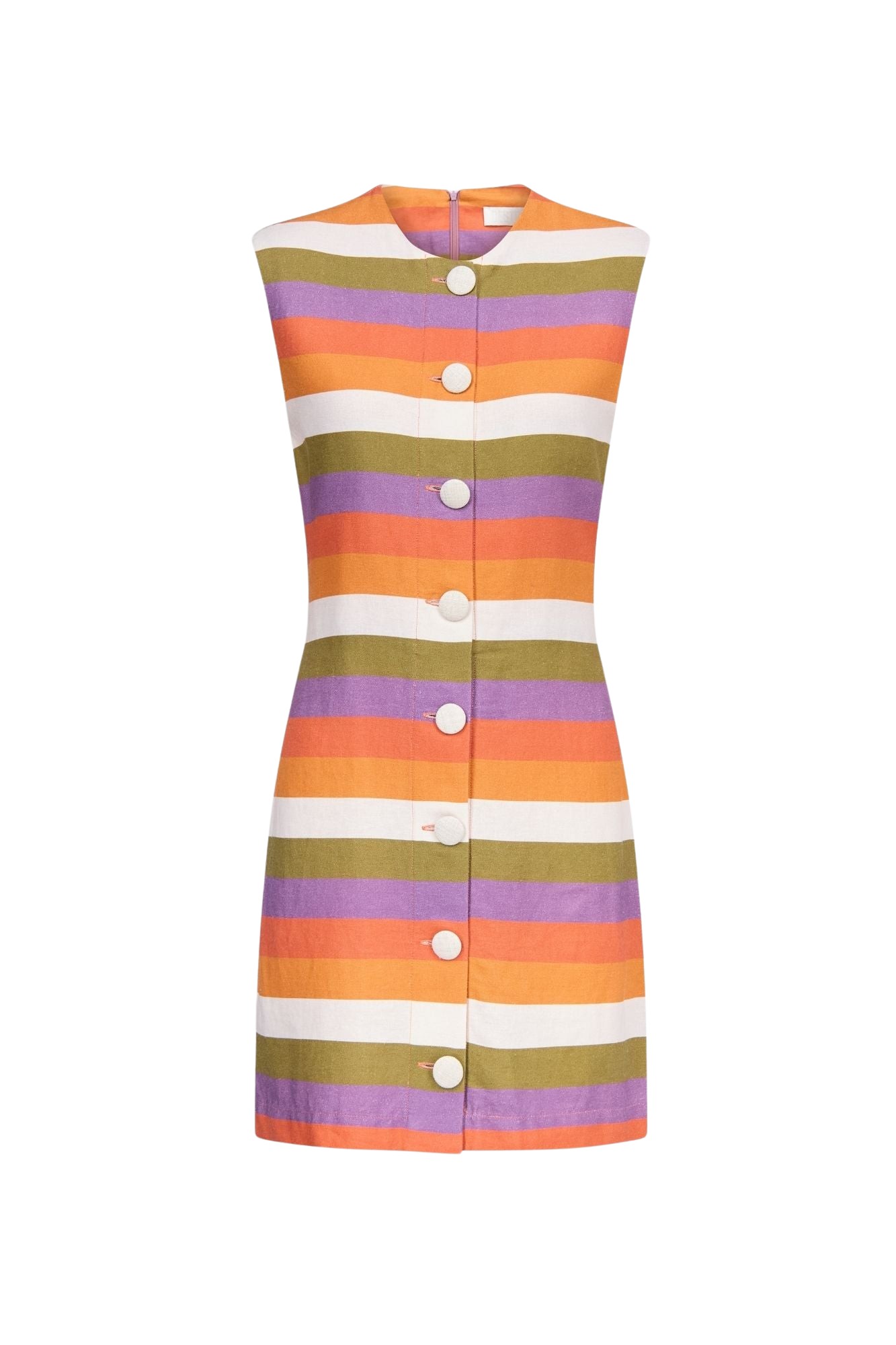 Destree-Multicolour-Striped-Sleeveless-Mini-Dress76250_nobg Destree Multicolour Striped Sleeveless Mini Dress - Destree - Graphic Parisian Fashion - Shop at Luxury Shoes