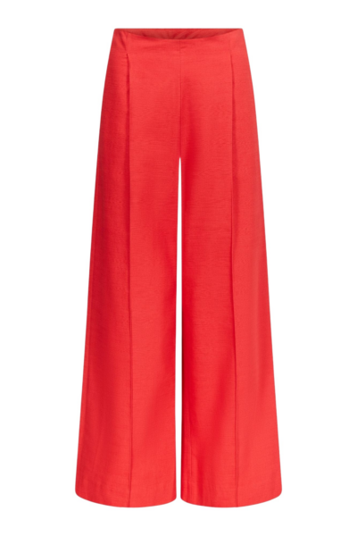 Destree Red Cotton Tailored Pants - Destree - Graphic Parisian Fashion - Shop at Luxury Shoes 