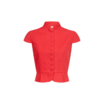Destree Red Textured Sleeveless Summer Top - Destree - Graphic Parisian Fashion - Shop at Luxury Shoes 