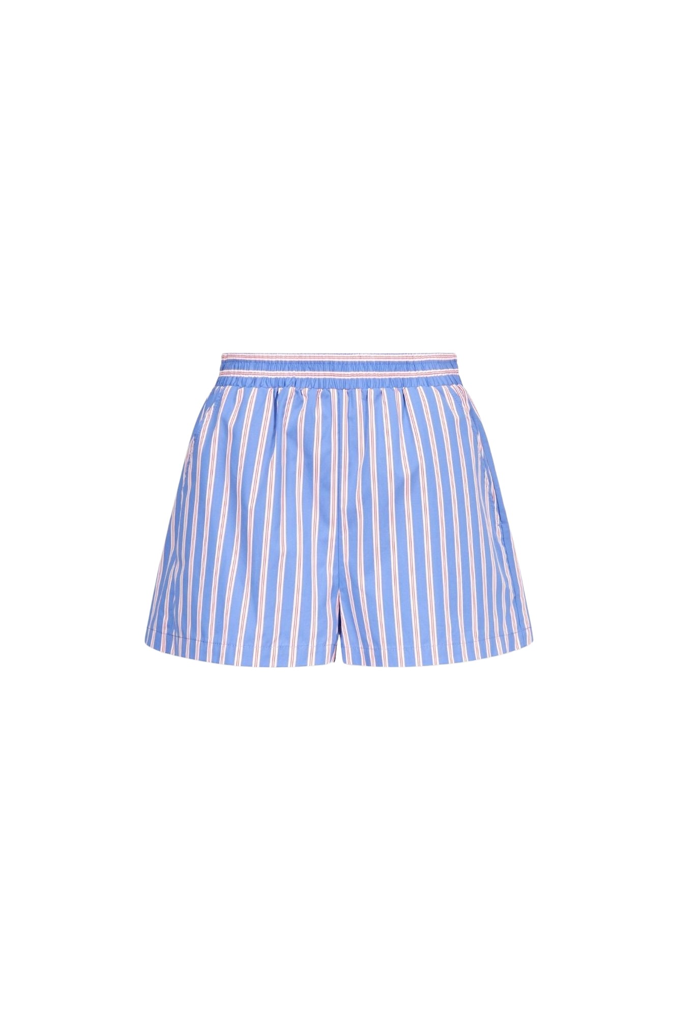 Destree-Striped-Pleated-Cotton-Shorts83382_nobg Destree Striped Pleated Cotton Shorts - Destree - Graphic Parisian Fashion - Shop at Luxury Shoes