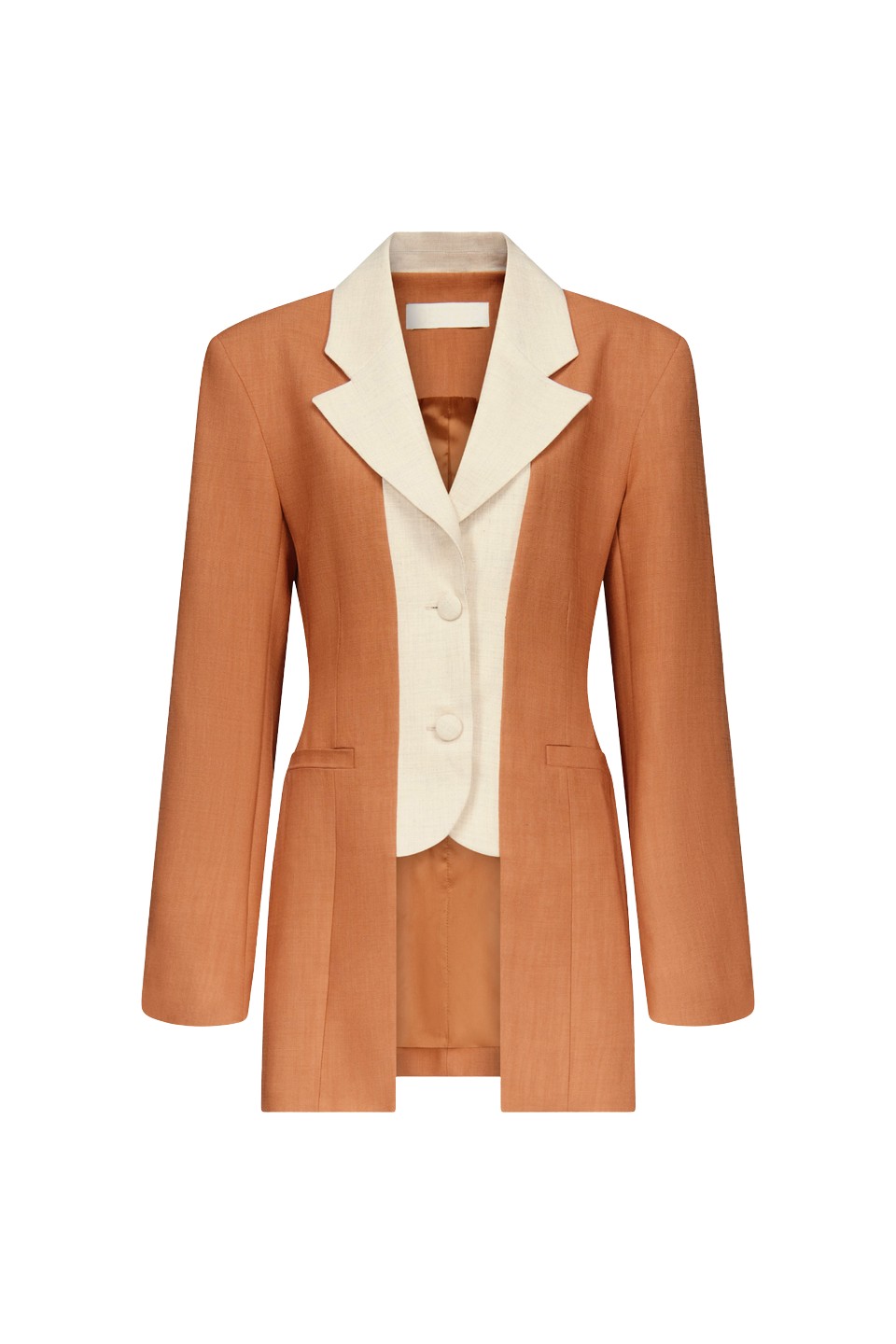 Destree-Two-Tone-Camel-Jacket-With-Contrasting-Lapel41403_nobg Destree Two-Tone Camel Jacket With Contrasting Lapel - Destree - Graphic Parisian Fashion - Shop at Luxury Shoes