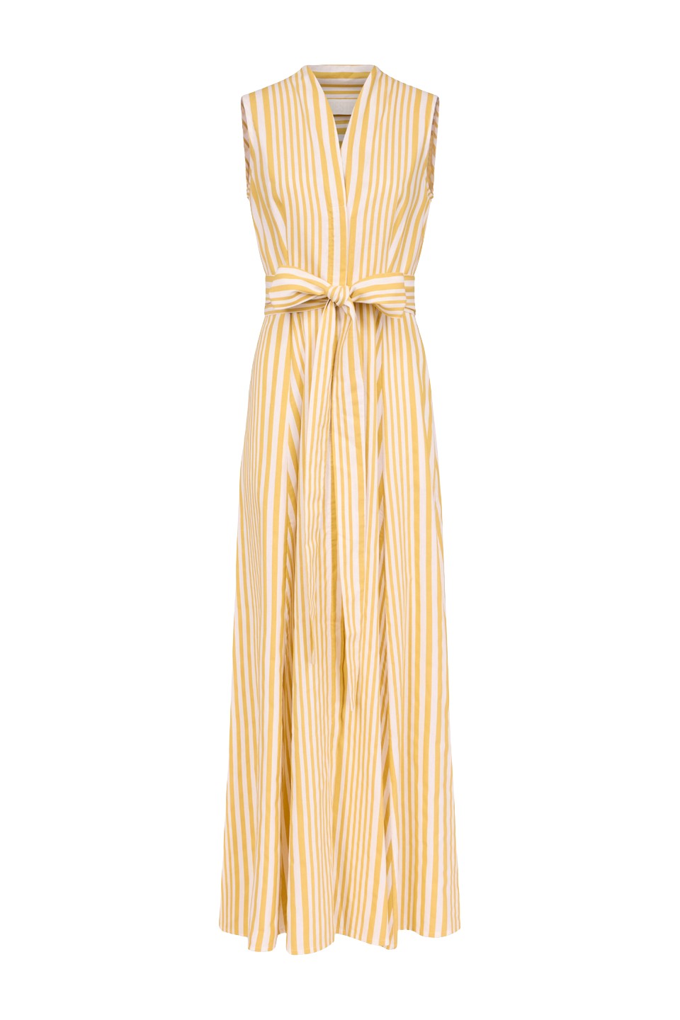 Destree-Yellow-Striped-Cotton-Maxi-Dress80903_nobg Destree Yellow Striped Cotton Maxi Dress - Destree - Graphic Parisian Fashion - Shop at Luxury Shoes