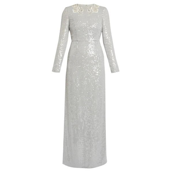 Erdem Embellished Sequins Long Sleeve Gown - Dresses - British Romantic Luxury at Luxury Shoes 