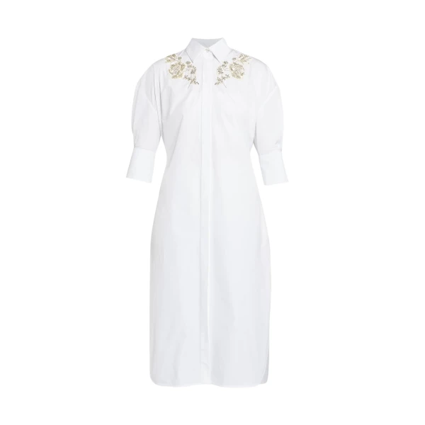Erdem Embellished Shirt Dress - Dresses - British Romantic Luxury at Luxury Shoes 