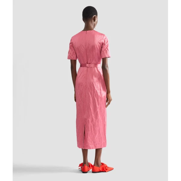 Erdem Embellished Textured Satin Midi Pencil Dress - Dresses - British Romantic Luxury at Luxury Shoes 