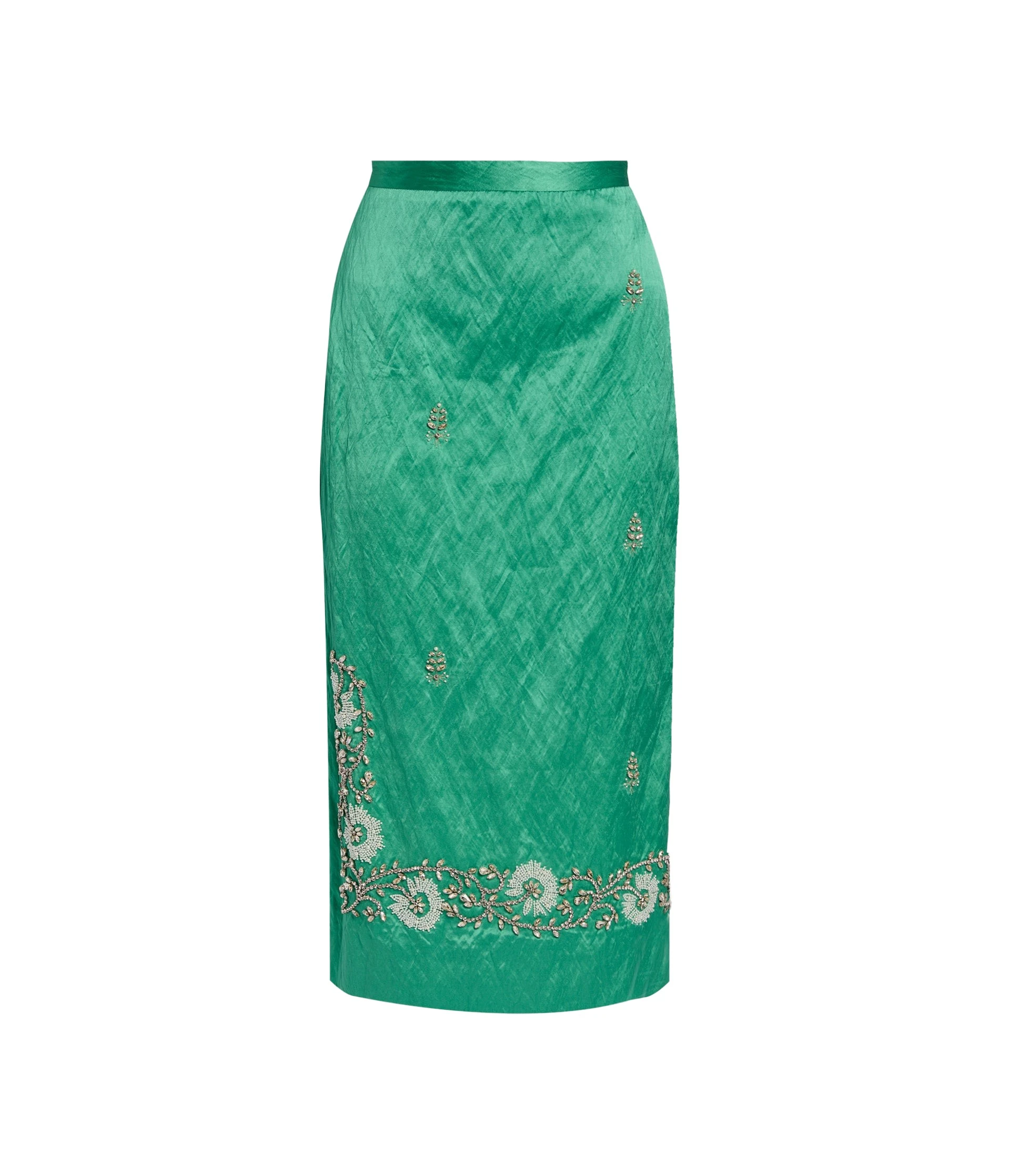 Erdem-Embellished-Textured-Satin-Midi-Pencil-Skirt-coveti-255176_nobg Erdem Embellished Textured Satin Midi Pencil Skirt - Skirts - British Romantic Luxury at Luxury Shoes
