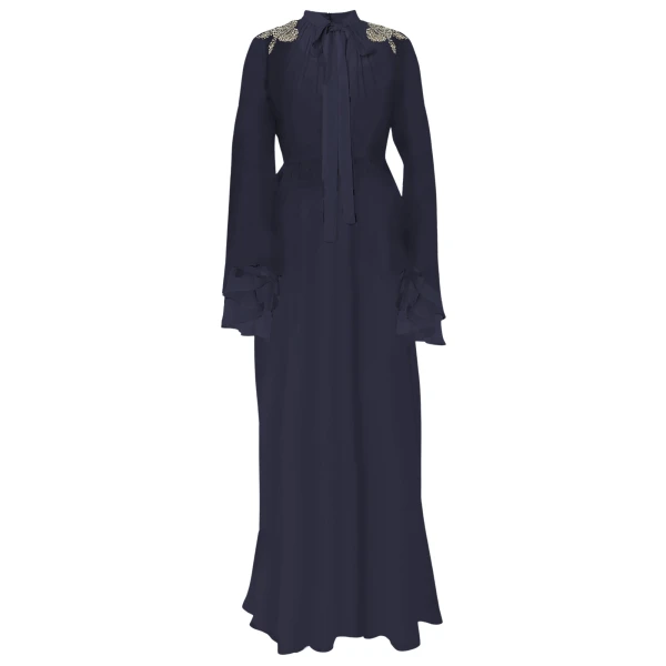 Erdem Embroidered Creponne Long Sleeve Gown - Dresses - British Romantic Luxury at Luxury Shoes 
