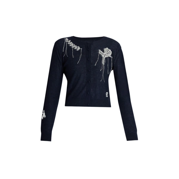 Erdem Fine Alpaca Blend Fitted Cardigan - Knitwear - British Romantic Luxury at Luxury Shoes 