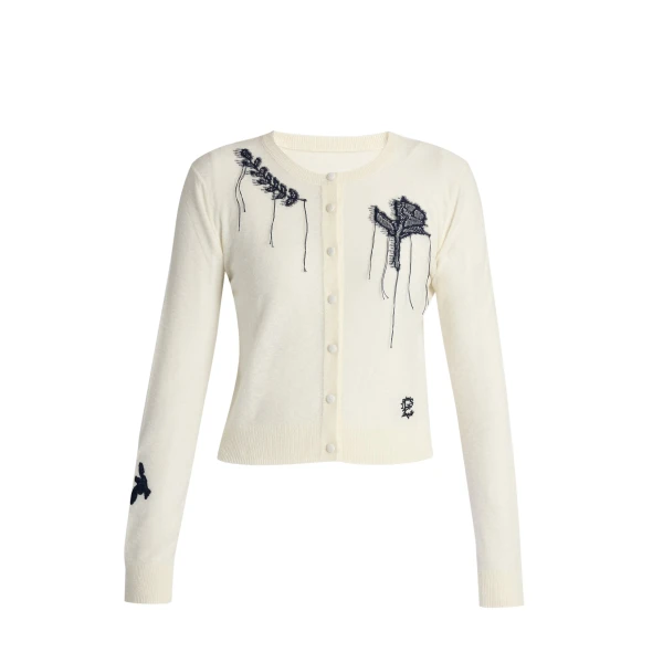 Erdem Fine Alpaca Blend Fitted Cardigan - Knitwear - British Romantic Luxury at Luxury Shoes 