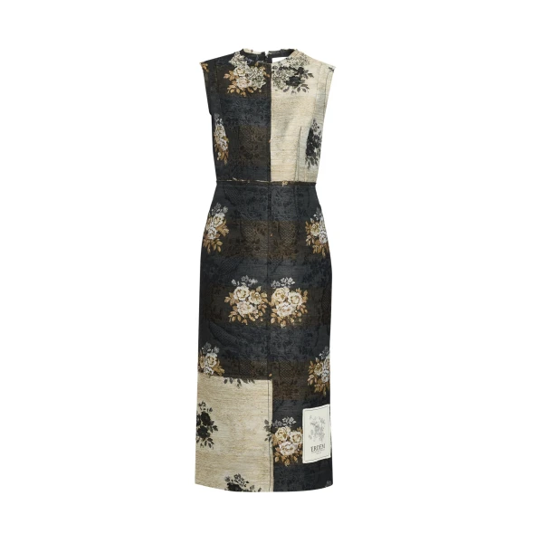 Erdem Floral Jacquard Sleeveless Midi Dress - Dresses - British Romantic Luxury at Luxury Shoes 