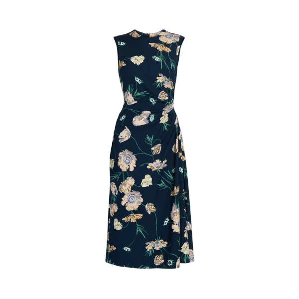 Erdem Floral Ponte Sleeveless Midi Dress - Dresses - British Romantic Luxury at Luxury Shoes 