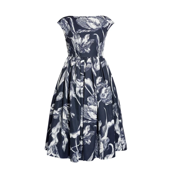 Erdem Floral Print Cotton Faille Sleeveless Midi Dress - Dresses - British Romantic Luxury at Luxury Shoes 