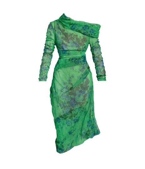Erdem-Floral-Print-Organza-Cloque-Draped-Midi-Dress-coveti26492_nobg Erdem Floral Print Organza Cloque Draped Midi Dress - Dresses - British Romantic Luxury at Luxury Shoes