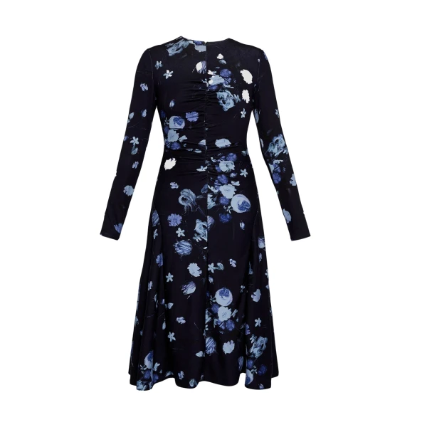 Erdem Floral Print Ponte Jersey Long Sleeve Midi Dress - Dresses - British Romantic Luxury at Luxury Shoes 