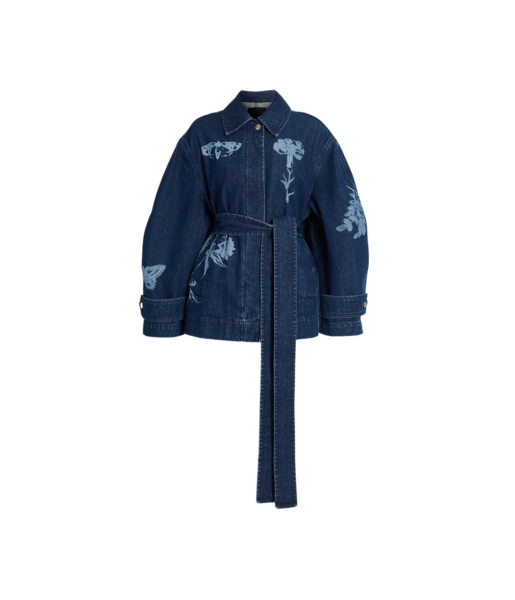 Erdem Indigo Denim Jacket - Jackets - British Romantic Luxury at Luxury Shoes 