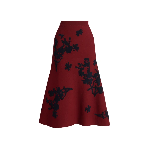 Erdem Jacquard Midi Knit Skirt - Skirts - British Romantic Luxury at Luxury Shoes 