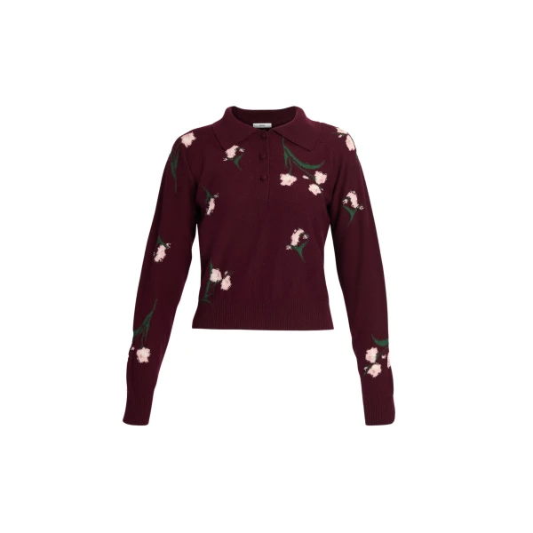 Erdem Merino Wool Floral Knit Jumper - Knitwear - British Romantic Luxury at Luxury Shoes 