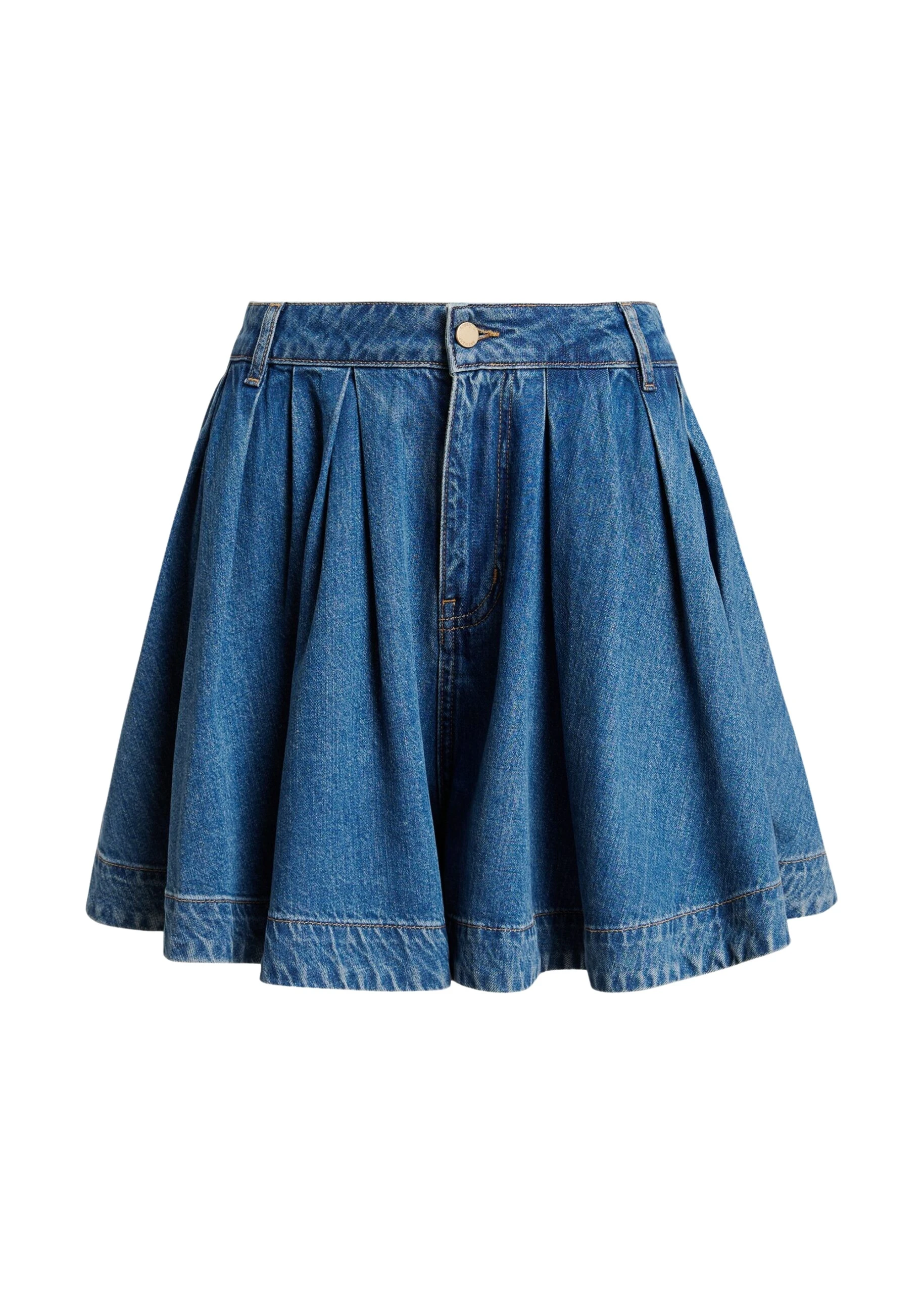 Essentiel-Antwerp-Blue-Pleated-Denim-Shorts-In-Organic-Cotton-scaled45762_nobg Essentiel Antwerp Blue Pleated Denim Shorts In Organic Cotton - Essentiel Antwerp Shorts - Colorful Belgian Design - Shop at Luxury Shoes
