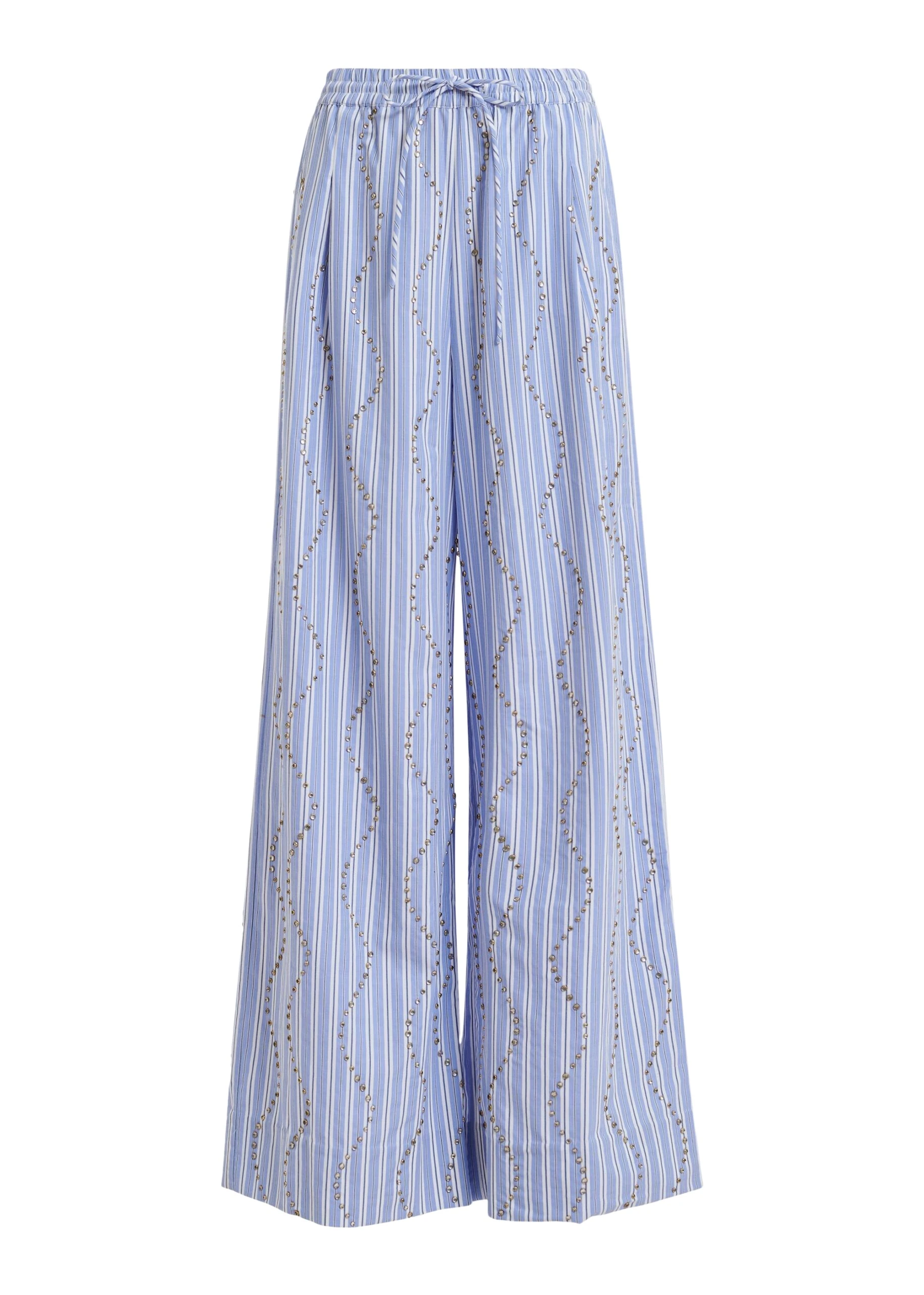 Essentiel-Antwerp-Light-Blue-And-White-Rhinestone-Embellished-Striped-Wide-Leg-Pants-scaled83817_nobg Essentiel Antwerp Light Blue And White Rhinestone-Embellished Striped Wide-Leg Pants - Essentiel Antwerp Pants - Colorful Belgian Design - Shop at Luxury Shoes