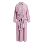 Essentiel Antwerp Light Pink Cotton Shirt Dress With Faux-Sleeve Detailing - Essentiel Antwerp Dresses - Colorful Belgian Design - Shop at Luxury Shoes 