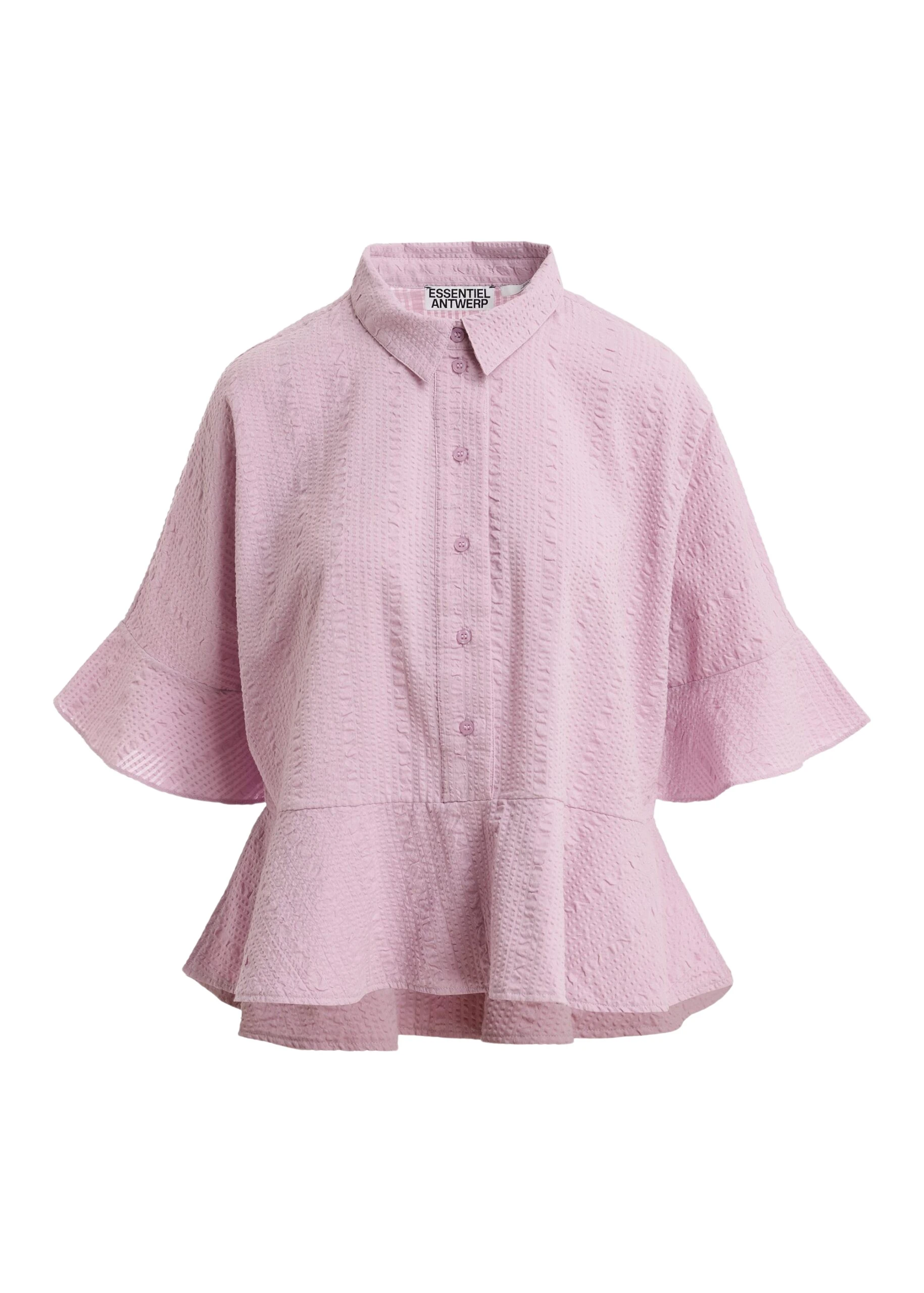 Essentiel-Antwerp-Light-Pink-Peplum-Cotton-Shirt-With-Contrasting-Collar-scaled57416_nobg Essentiel Antwerp Light Pink Peplum Cotton Shirt With Contrasting Collar - Essentiel Antwerp Tops - Colorful Belgian Design - Shop at Luxury Shoes