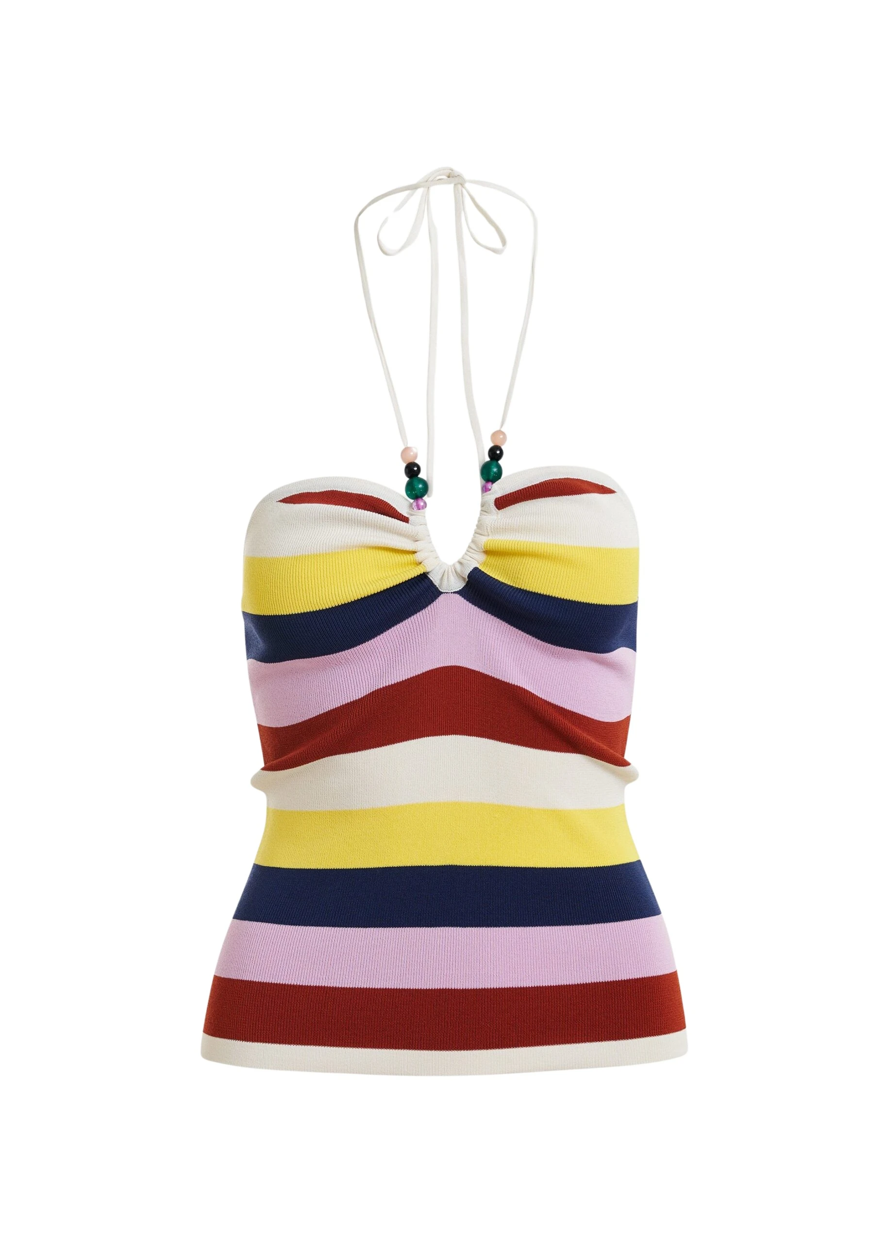 Essentiel-Antwerp-Off-White-And-Multicolor-Striped-Halterneck-Knit-Top-scaled98596_nobg Essentiel Antwerp Off-White And Multicolor Striped Halterneck Knit Top - Essentiel Antwerp Tops - Colorful Belgian Design - Shop at Luxury Shoes