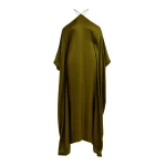 Essentiel Antwerp Olive Green Halterneck Maxi Dress With Waterfall Sides - Essentiel Antwerp Dresses - Colorful Belgian Design - Shop at Luxury Shoes 