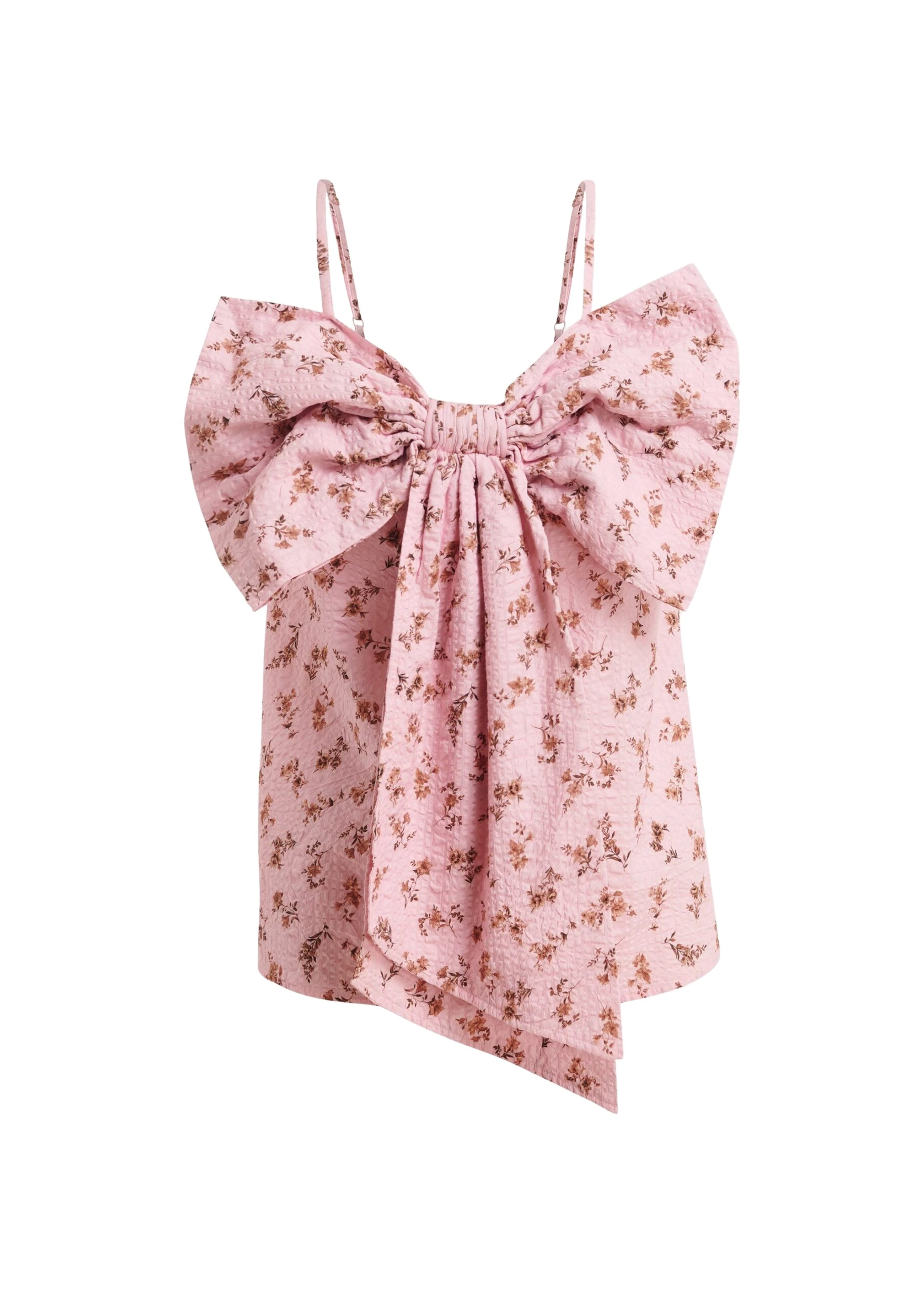 Essentiel-Antwerp-Pink-And-Brown-Floral-Print-Cotton-Top-With-Bow-Detail-scaled32433_nobg Essentiel Antwerp Pink And Brown Floral Print Cotton Top With Bow Detail - Essentiel Antwerp Tops - Colorful Belgian Design - Shop at Luxury Shoes