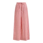 Essentiel Antwerp Pink And Red Striped Cotton Wide-Leg Pants - Essentiel Antwerp Pants - Colorful Belgian Design - Shop at Luxury Shoes 