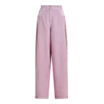 Essentiel Antwerp Purple High-Rise Wide-Leg Jeans With Embellished Side Trims - Essentiel Antwerp Pants - Colorful Belgian Design - Shop at Luxury Shoes 