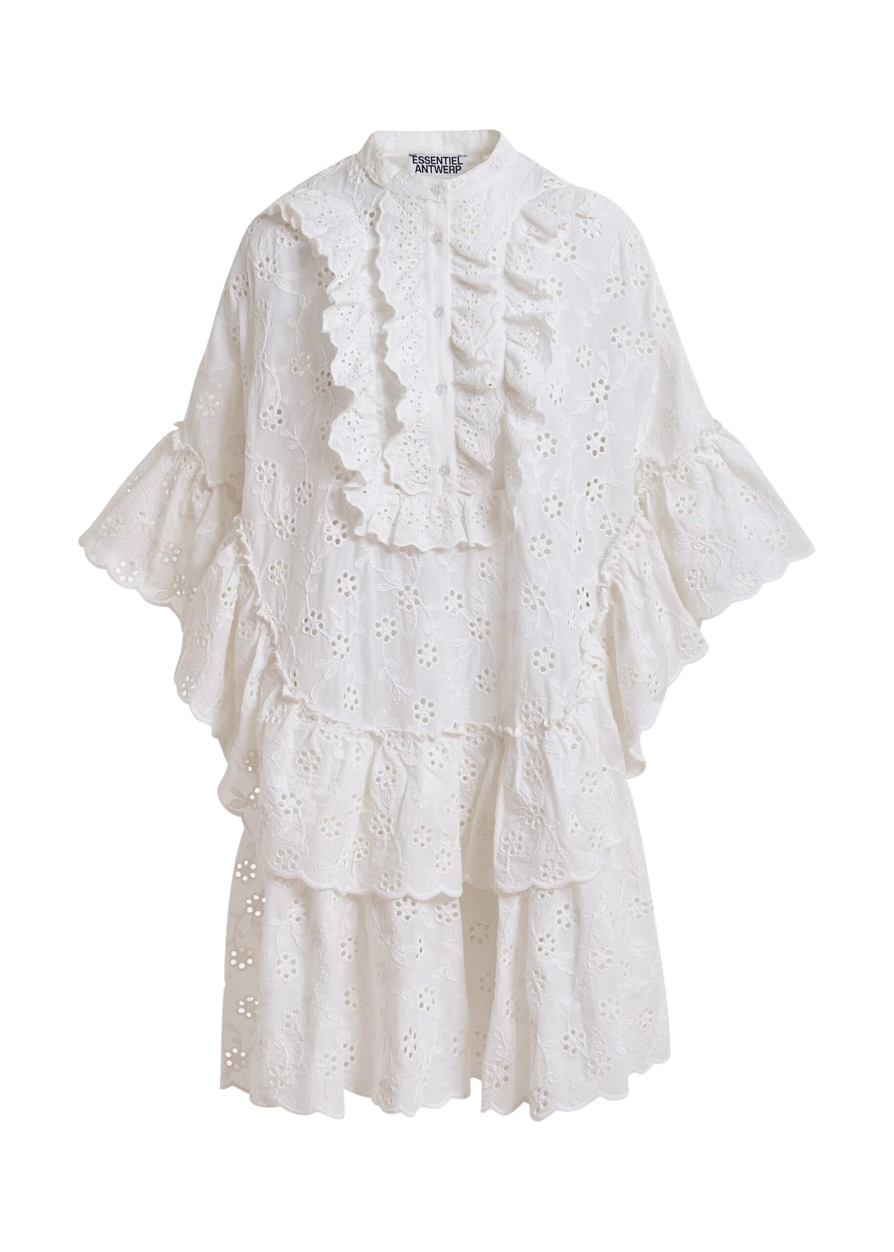 Essentiel-Antwerp-White-Broderie-Anglaise-Cotton-Mini-Dress-With-Ruffled-Trims-scaled97202_nobg Essentiel Antwerp White Broderie Anglaise Cotton Mini Dress With Ruffled Trims - Essentiel Antwerp Dresses - Colorful Belgian Design - Shop at Luxury Shoes