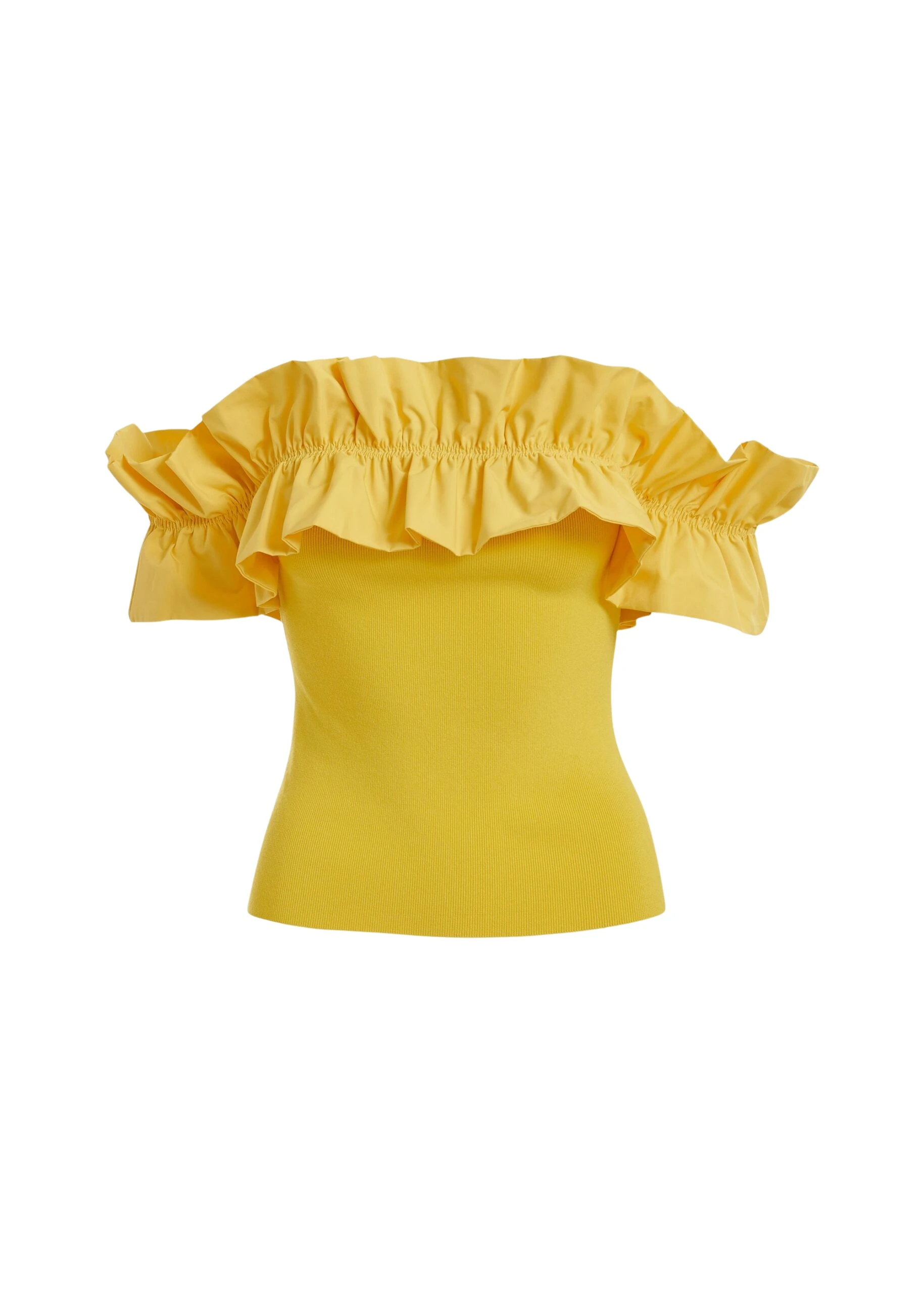 Essentiel-Antwerp-Yellow-Off-Shoulder-Knit-Top-With-Ruffle-Trim-scaled53430_nobg Essentiel Antwerp Yellow Off-Shoulder Knit Top With Ruffle Trim - Essentiel Antwerp Tops - Colorful Belgian Design - Shop at Luxury Shoes