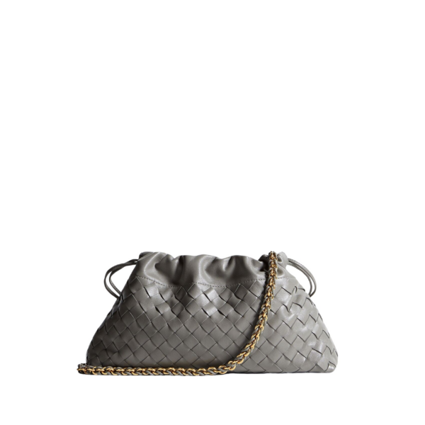 Khaite Women's Dustbag Notte in Basalt - Grey Shoulder & Crossbody Bags - The Lotus Tote Bag - Shop at Luxury Shoes 