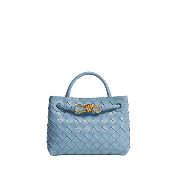 Khaite Women's Mini Andiamo in Mineral - Grey Mini Bags - The Lotus Tote Bag - Shop at Luxury Shoes 