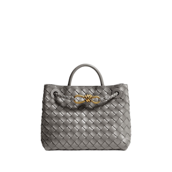 Khaite Women's Small Andiamo in Basalt - Grey Totes & Top-Handle Bags - The Lotus Tote Bag - Shop at Luxury Shoes 