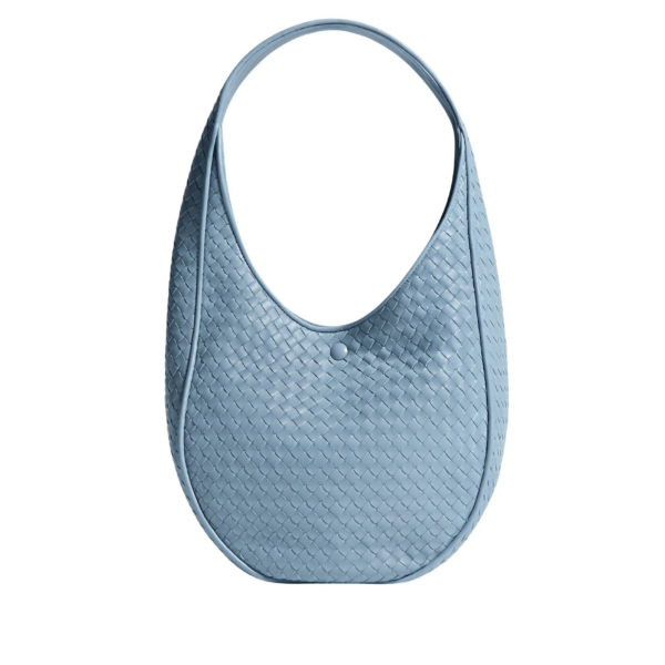Khaite Women's Small Ovetto in Mineral - Grey Shoulder & Crossbody Bags - The Lotus Tote Bag - Shop at Luxury Shoes 