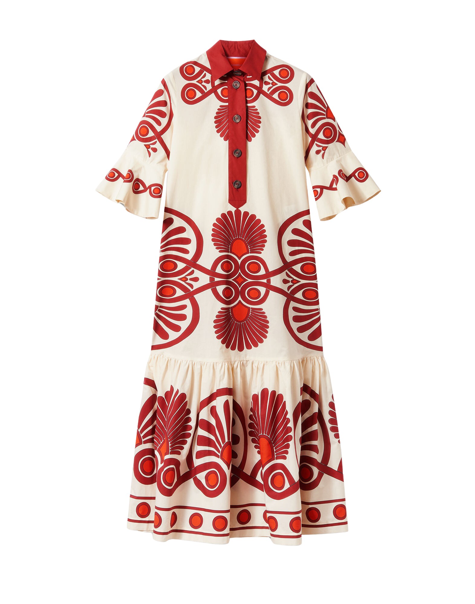 La-Double-J-Artemis-Dress-Medallion-Placee-Cream-in-Cotton-Poplin71905_nobg La DoubleJ Artemis Dress Medallion Placée Cream in Cotton Poplin - Dresses - Milanese Maximalist Fashion at Luxury Shoes