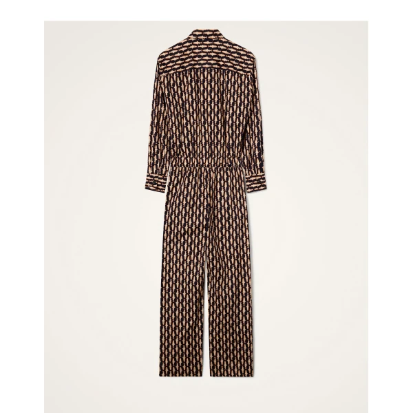 La DoubleJ Aviator Jumpsuit Pesciolini Blue in Summer Poplin -  - Milanese Maximalist Fashion at Luxury Shoes 